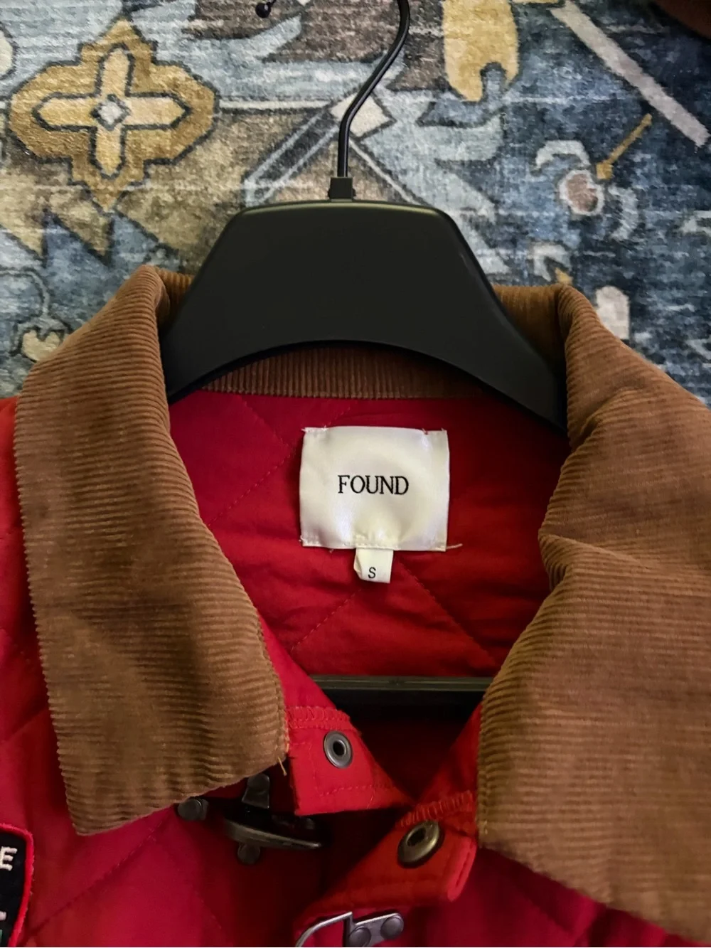 Found Red Quilted Field Jacket